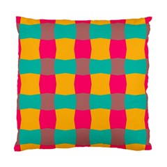 Distorted Shapes In Retro Colors Pattern 	standard Cushion Case (two Sides)