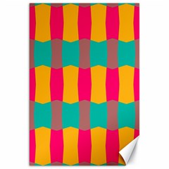 Distorted Shapes In Retro Colors Pattern 			canvas 20  X 30  by LalyLauraFLM