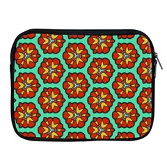 Red Flowers Pattern 			apple Ipad 2/3/4 Zipper Case by LalyLauraFLM