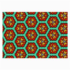 Red Flowers Pattern 			large Glasses Cloth by LalyLauraFLM