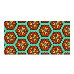 Red Flowers Pattern Satin Wrap