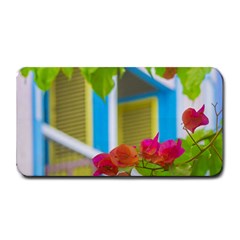 Colored Flowers In Front Ot Windows House Print Medium Bar Mats by dflcprints