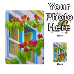 Colored Flowers In Front Ot Windows House Print Multi-purpose Cards (rectangle)  by dflcprints