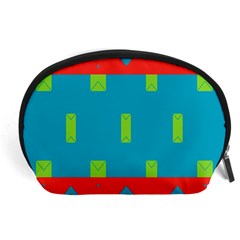 Chevrons And Rectangles Accessory Pouch by LalyLauraFLM