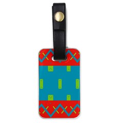 Chevrons And Rectangles 			luggage Tag (one Side) by LalyLauraFLM