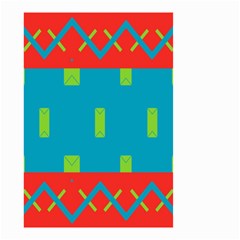 Chevrons And Rectangles Small Garden Flag by LalyLauraFLM