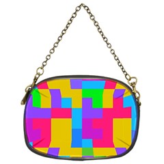 Colorful Tetris Shapes 	chain Purse (two Sides) by LalyLauraFLM