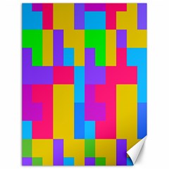 Colorful Tetris Shapes 			canvas 12  X 16  by LalyLauraFLM