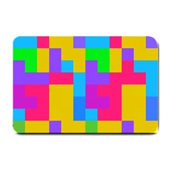 Colorful Tetris Shapes 			small Doormat by LalyLauraFLM