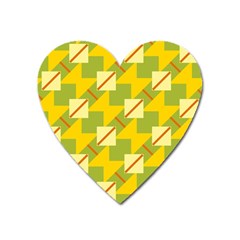 Squares And Stripes 			magnet (heart) by LalyLauraFLM