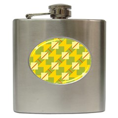 Squares And Stripes 			hip Flask (6 Oz) by LalyLauraFLM