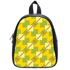 Squares And Stripes 			school Bag (small) by LalyLauraFLM