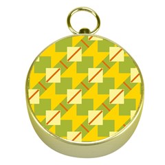 Squares And Stripes 			gold Compass by LalyLauraFLM