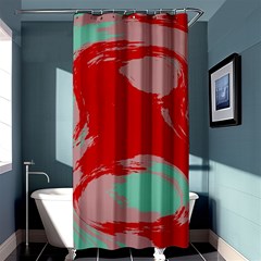 Red Pink Green Texture 	shower Curtain 36  X 72  by LalyLauraFLM