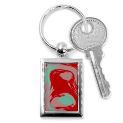 Red Pink Green Texture 			key Chain (rectangle) by LalyLauraFLM