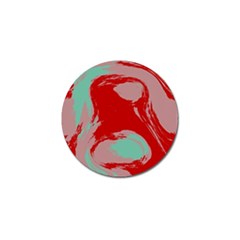 Red Pink Green Texture 			golf Ball Marker by LalyLauraFLM