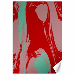 Red Pink Green Texture 			canvas 20  X 30  by LalyLauraFLM