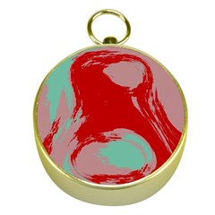 Red Pink Green Texture 			gold Compass by LalyLauraFLM