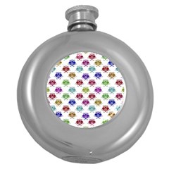 Fantasy Angry Birds Drawings Pattern Round Hip Flask (5 Oz) by dflcprints