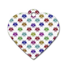 Fantasy Angry Birds Drawings Pattern Dog Tag Heart (one Side) by dflcprints