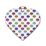 Fantasy Angry Birds Drawings Pattern Dog Tag Heart (One Side) Front