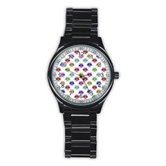 Fantasy Angry Birds Drawings Pattern Stainless Steel Round Watches by dflcprints