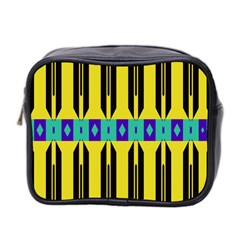 Rhombus And Other Shapes Pattern Mini Toiletries Bag (two Sides) by LalyLauraFLM