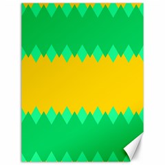 Green Rhombus Chains 			canvas 12  X 16  by LalyLauraFLM