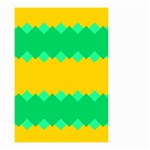 Green rhombus chains Small Garden Flag Front