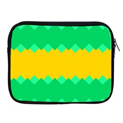 Green Rhombus Chains 			apple Ipad 2/3/4 Zipper Case by LalyLauraFLM