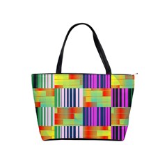 Vertical And Horizontal Stripes Classic Shoulder Handbag by LalyLauraFLM