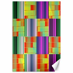 Vertical And Horizontal Stripes 			canvas 12  X 18  by LalyLauraFLM