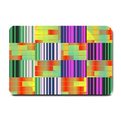 Vertical And Horizontal Stripes 			small Doormat by LalyLauraFLM