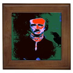 Edgar Allan Poe Pop Art  Framed Tiles by icarusismartdesigns