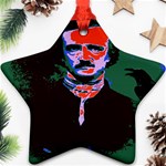 Edgar Allan Poe Pop Art  Ornament (Star)  Front