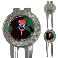 Edgar Allan Poe Pop Art  3-in-1 Golf Divots by icarusismartdesigns