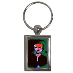 Edgar Allan Poe Pop Art  Key Chains (rectangle)  by icarusismartdesigns