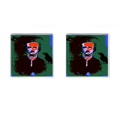 Edgar Allan Poe Pop Art  Cufflinks (square) by icarusismartdesigns