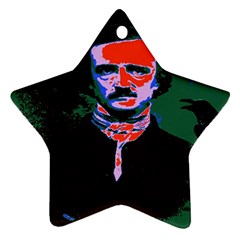 Edgar Allan Poe Pop Art  Star Ornament (two Sides)  by icarusismartdesigns