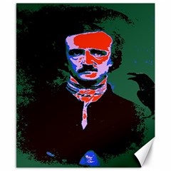 Edgar Allan Poe Pop Art  Canvas 8  X 10  by icarusismartdesigns