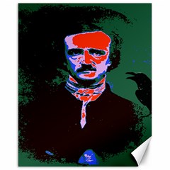 Edgar Allan Poe Pop Art  Canvas 16  X 20   by icarusismartdesigns