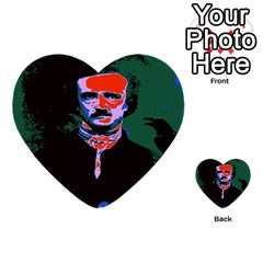 Edgar Allan Poe Pop Art  Multi-purpose Cards (heart) 