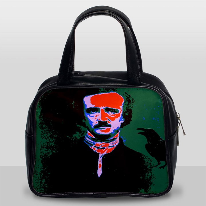 Edgar Allan Poe Pop Art  Classic Handbags (2 Sides)