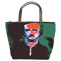 Edgar Allan Poe Pop Art  Bucket Bags by icarusismartdesigns