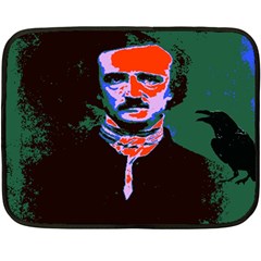 Edgar Allan Poe Pop Art  Fleece Blanket (mini) by icarusismartdesigns