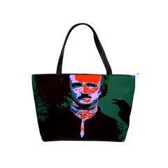 Edgar Allan Poe Pop Art  Shoulder Handbags by icarusismartdesigns