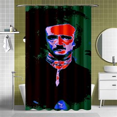 Edgar Allan Poe Pop Art  Shower Curtain 48  X 72  (small)  by icarusismartdesigns