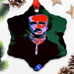 Edgar Allan Poe Pop Art  Ornament (snowflake) 