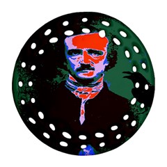 Edgar Allan Poe Pop Art  Round Filigree Ornament (2side)