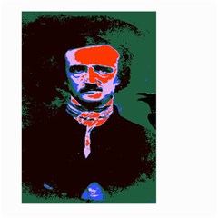 Edgar Allan Poe Pop Art  Large Garden Flag (two Sides) by icarusismartdesigns